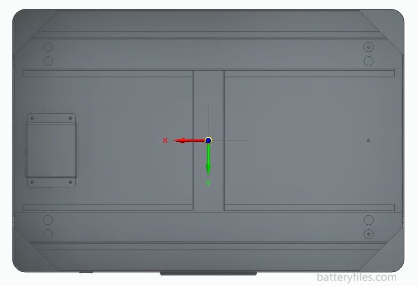 51.2V100Ah LFP Air-cooled Stackable Residential ESS 3D CAD Step File bottom